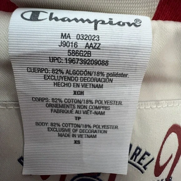 Champion‎ Red Letterman Patch Jacket XS - Picture 8 of 10